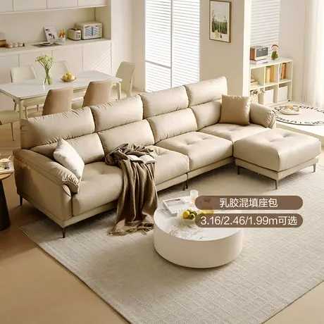 全友家居现代简约布艺沙发2024新款客厅直排实木框架沙发111117图片