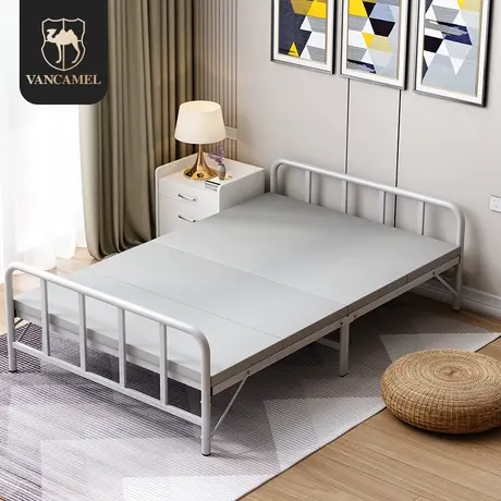 床铁艺床双人床1.5米铁架床单人床1.2家用铁床现代简约折叠床家用图片
