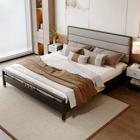 【门店】全友家居科技布床新中式软靠床主卧大床双人布艺床图片