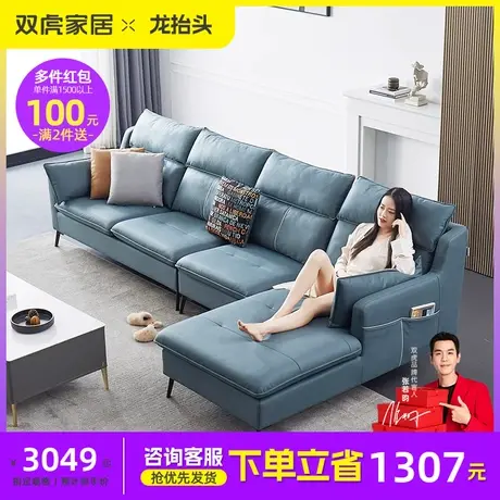 双虎科技布艺沙发客厅2023新款小户型现代简约轻奢家具组合23829商品大图