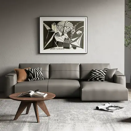 沃购意式轻奢沙发现代简约家用客厅沙发组合北欧小户型羽绒沙发图片
