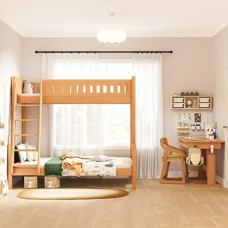 顾家家居儿童床实木上下床双层床山毛榉木子母床上下铺套装高低床商品大图