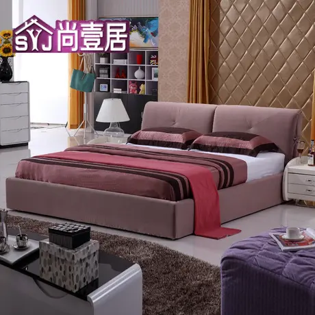 尚壹居 双人软床 布艺床 1.8米 时尚品牌 现代简约床可拆洗 C06图片